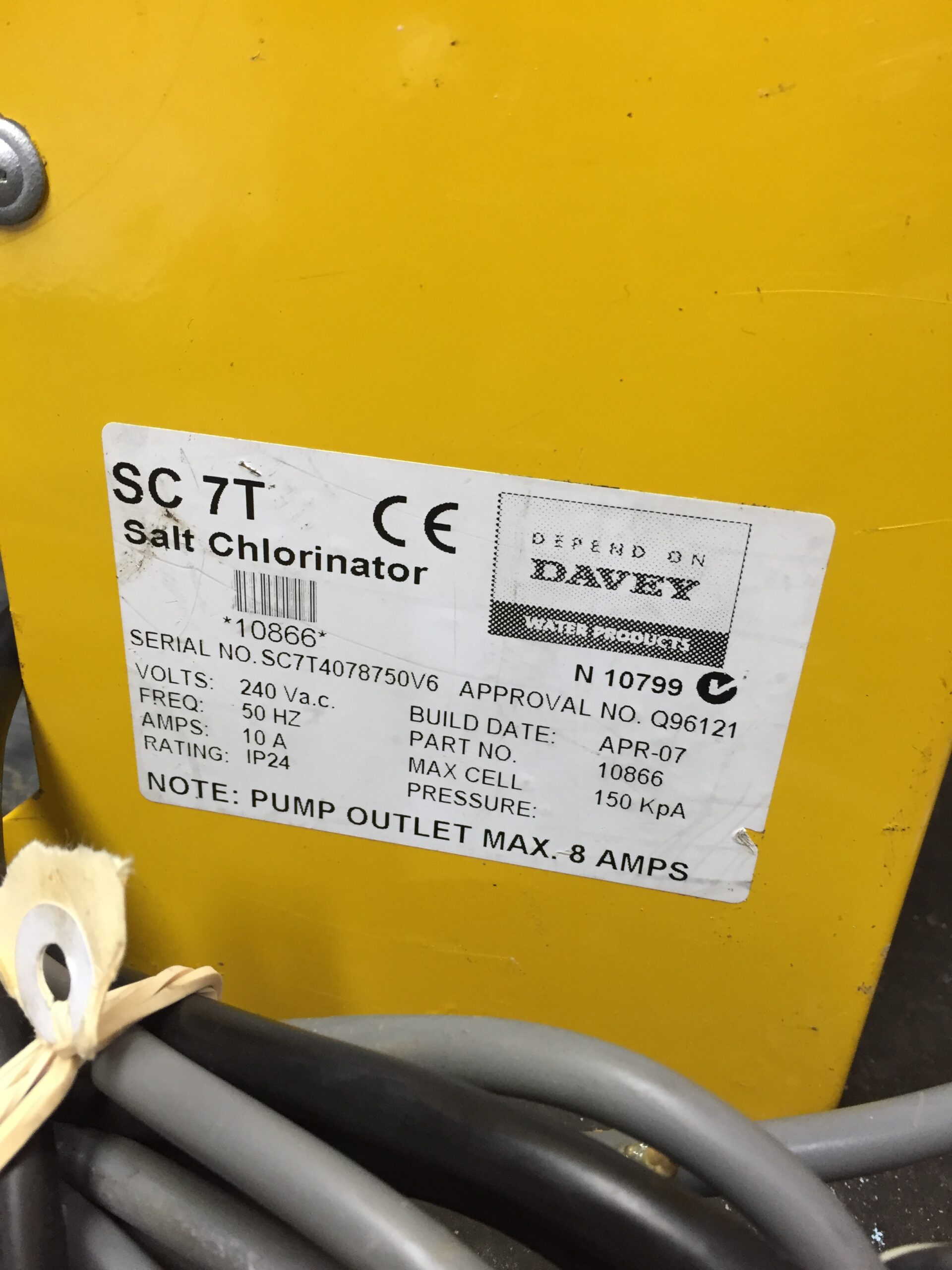 Davey SC7T Chlorinator – Reconditioned – 12 month warranty - Image 3
